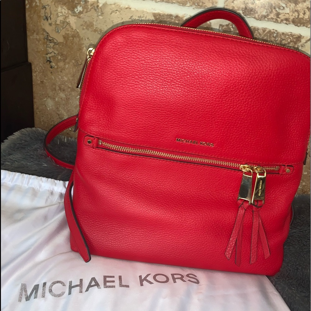 Michael Kors Rhea Slim Leather Backpack